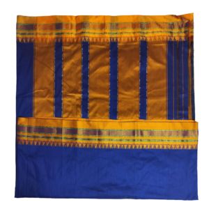 premium ilkal cotton silk temple border saree – light orange (copy)