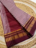 Premium Ilkal Tana Silk Cheks Sarees - Image 2