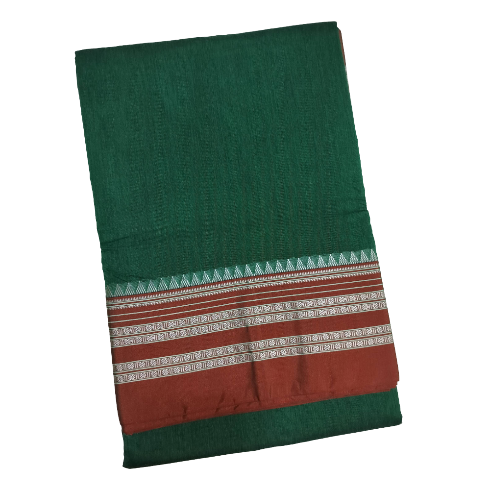 Ilkal Cotton Silk Saree with Narayanpet Border - Image 7