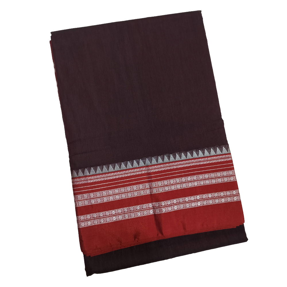 Ilkal Cotton Silk Saree with Narayanpet Border - Image 5
