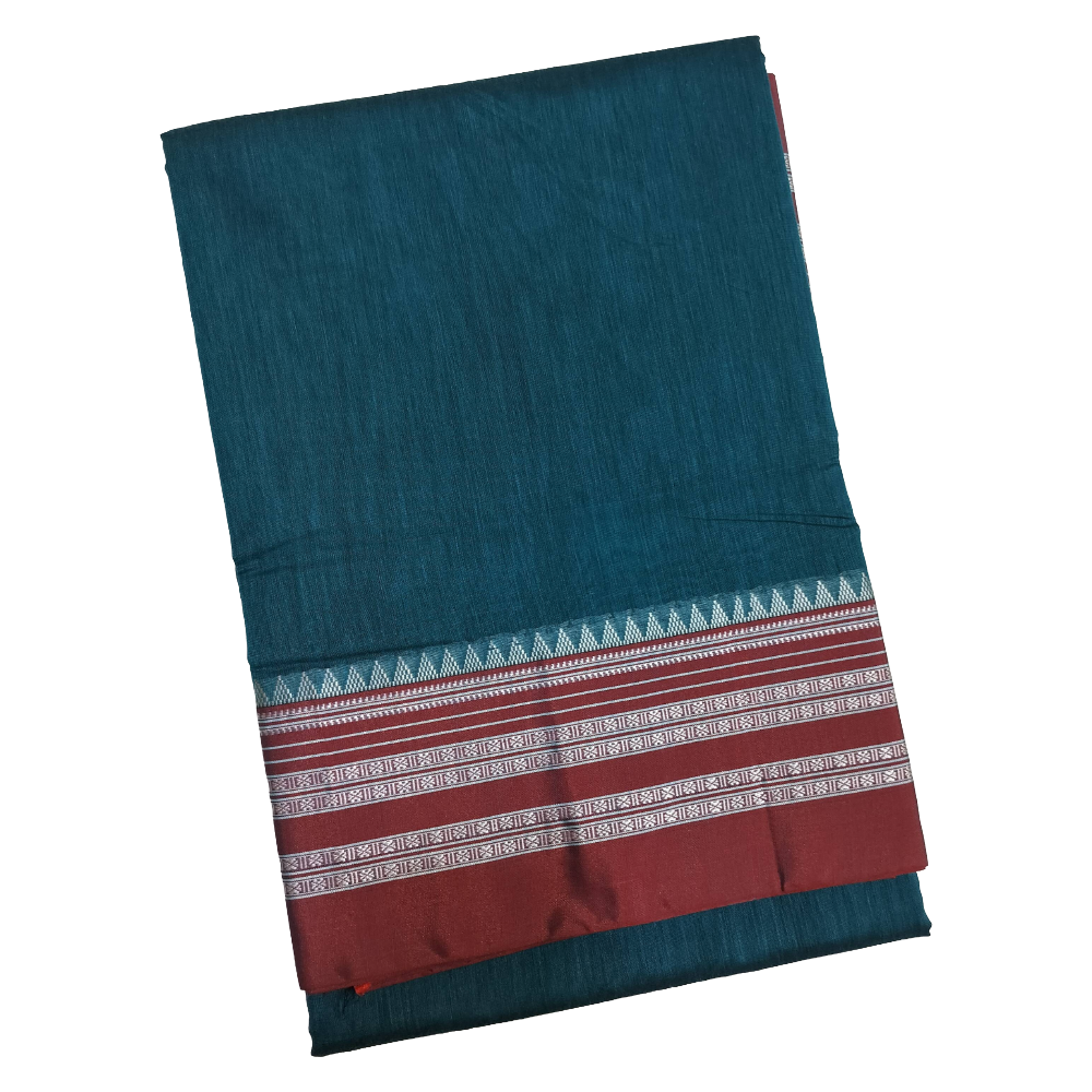 Ilkal Cotton Silk Saree with Narayanpet Border - Image 4