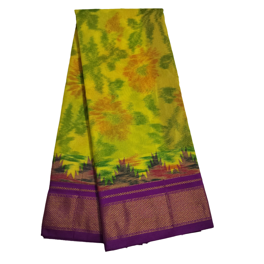 Premium Ilkal Semi Silk Saree with Ikkat Print | Shree Banashree Sarees