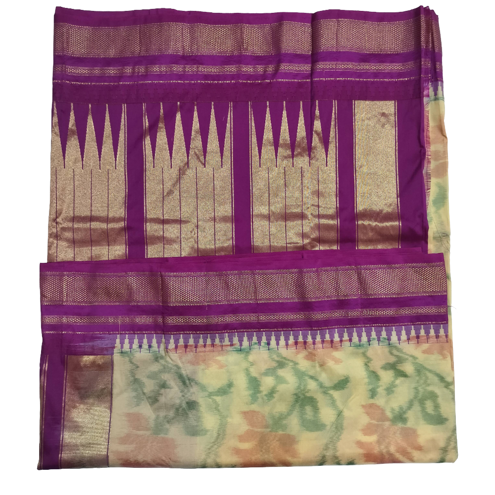 Premium Ilkal Semi Silk Saree with Ikkat Print | Shree Banashree Sarees - Image 5