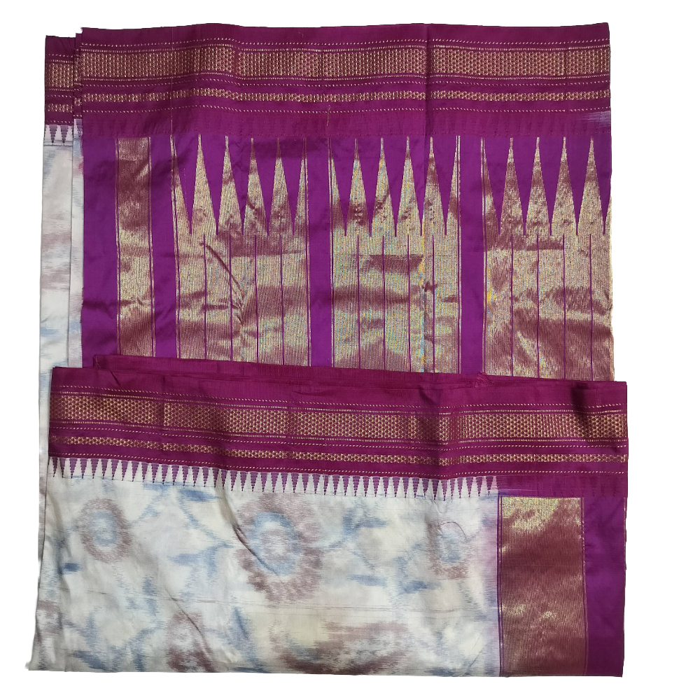 Premium Ilkal Semi Silk Saree with Ikkat Print | Shree Banashree Sarees - Image 3