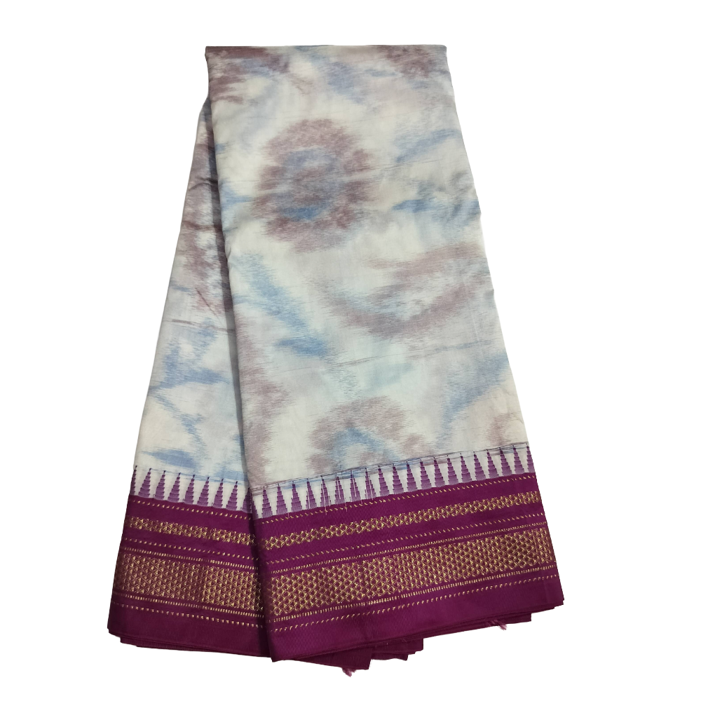 Premium Ilkal Semi Silk Saree with Ikkat Print | Shree Banashree Sarees - Image 2